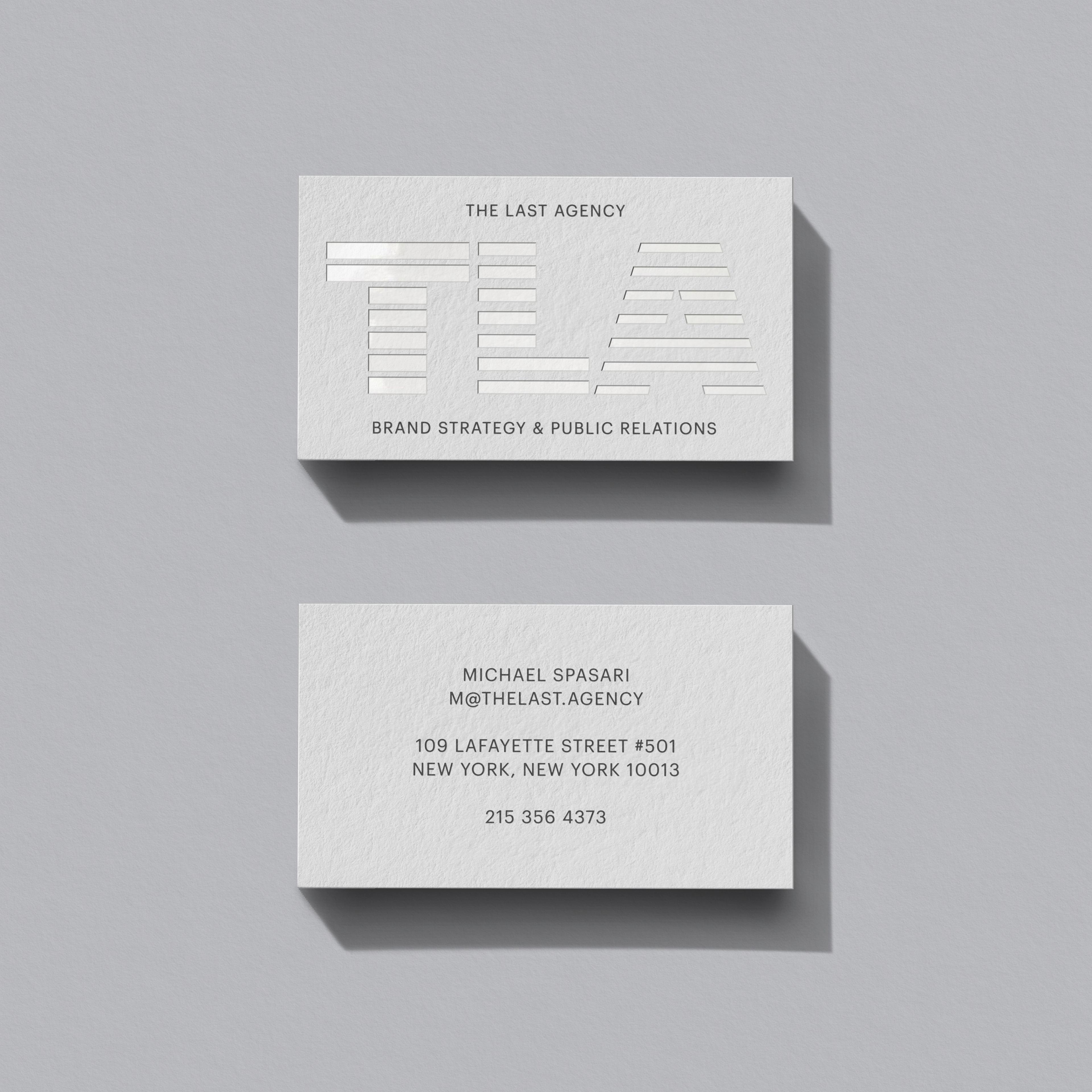 two biz cards . Copyright Cotton Design, Talia Cotton