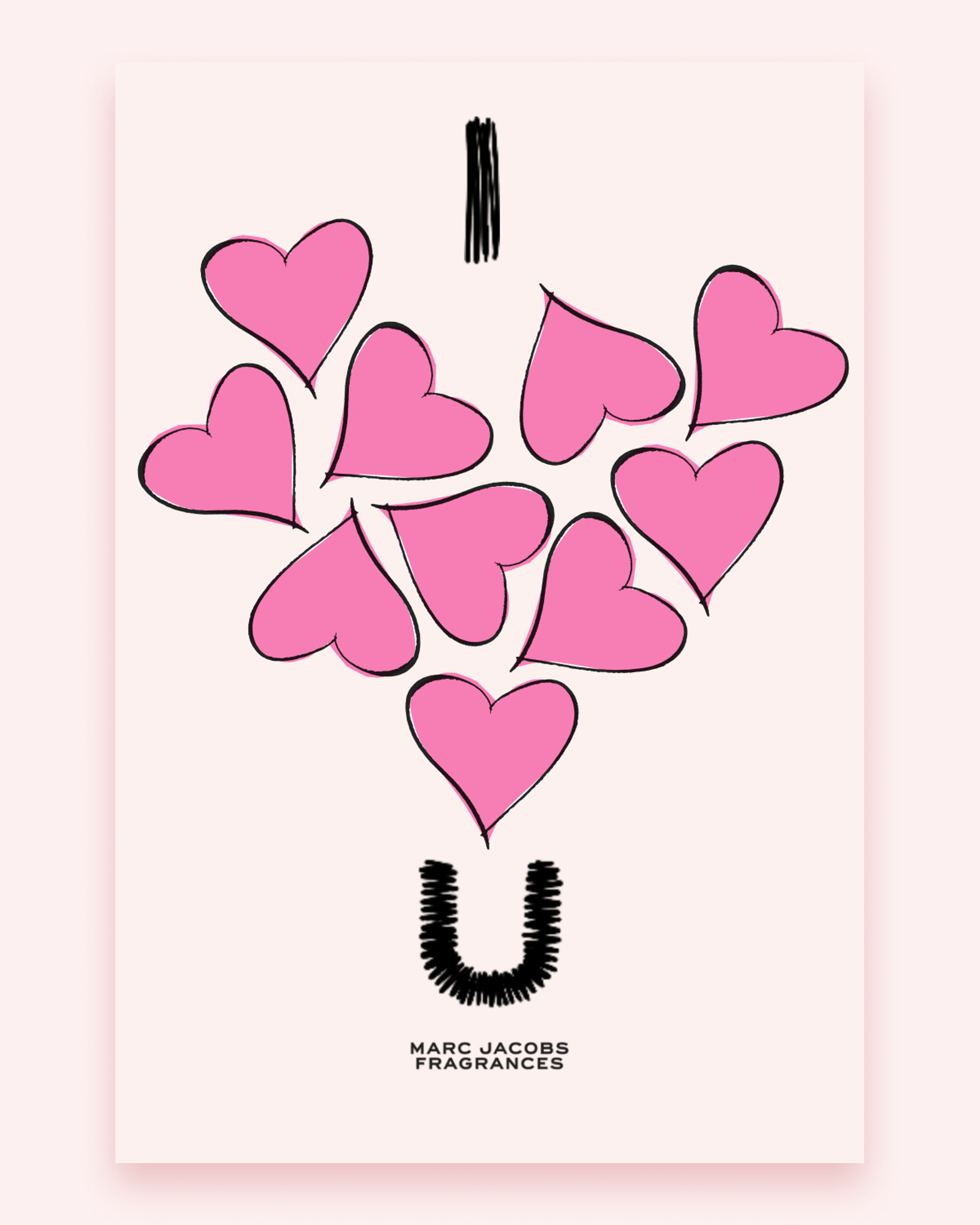 Cute stickers and letters on pink background. Copyright Cotton Design, Talia Cotton