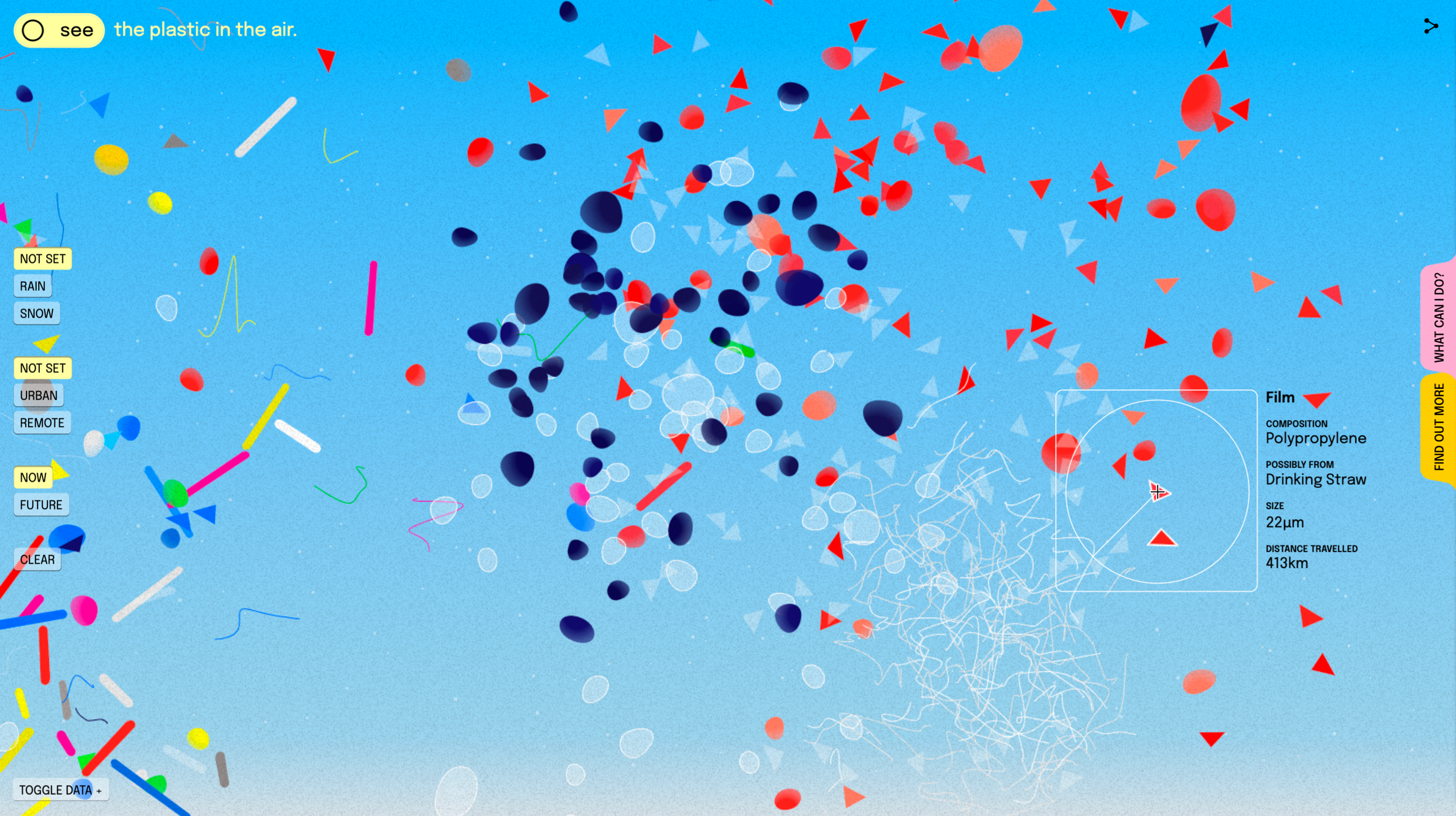 Blue background with toggles and shapes in dark navy and red. Copyright Cotton Design, Talia Cotton