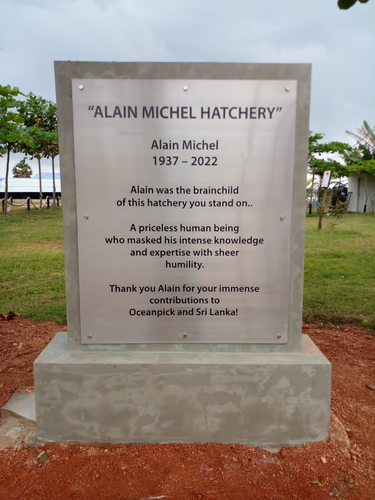 Oceanpick renames its hatchery as the ‘Alain Michel Hatchery’ to commemorate the genius, French aquaculture pioneer