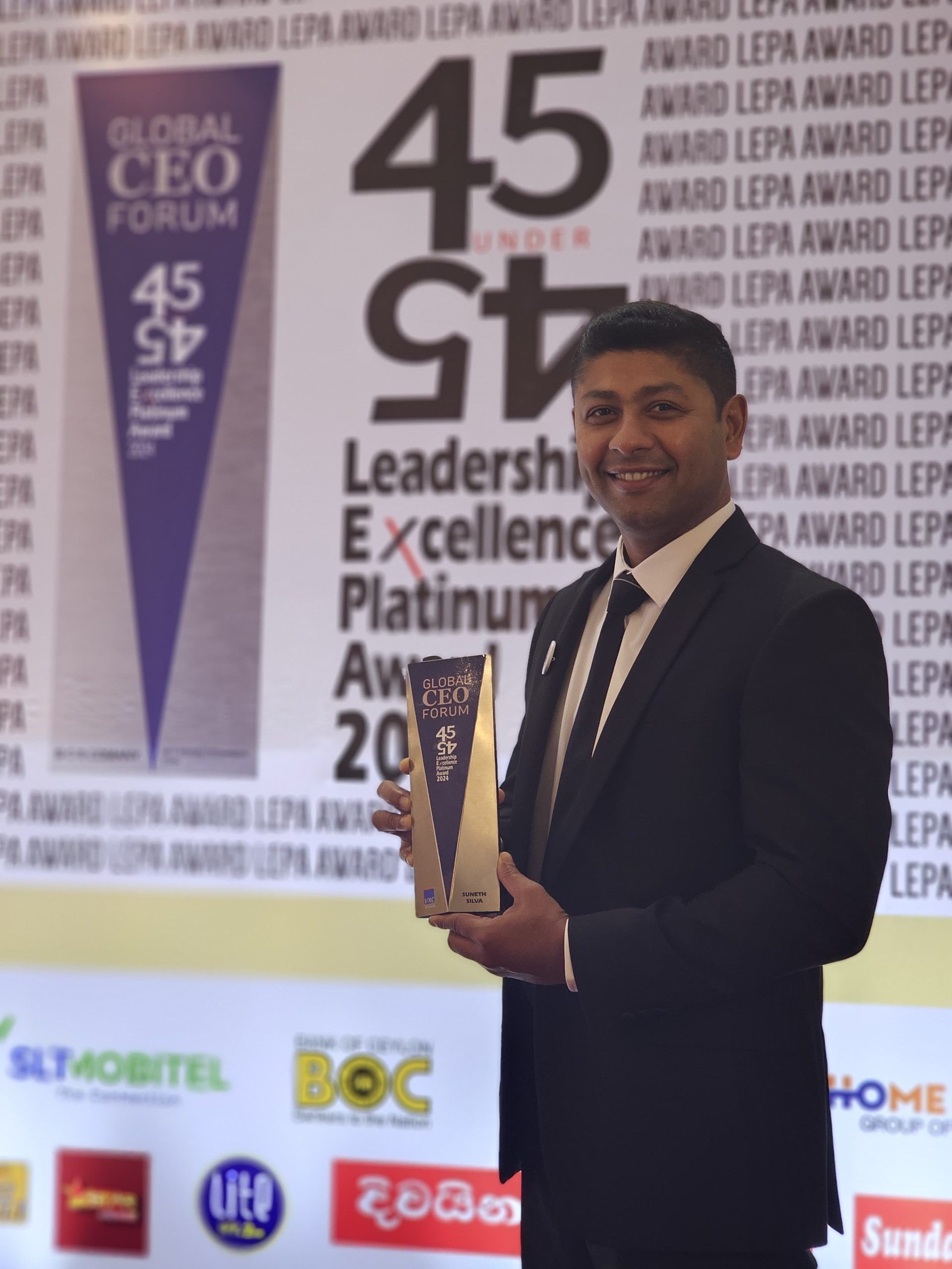 Suneth Silva of WIS recognized at Global CEO ‘45 Under 45 Leadership Excellence Awards’