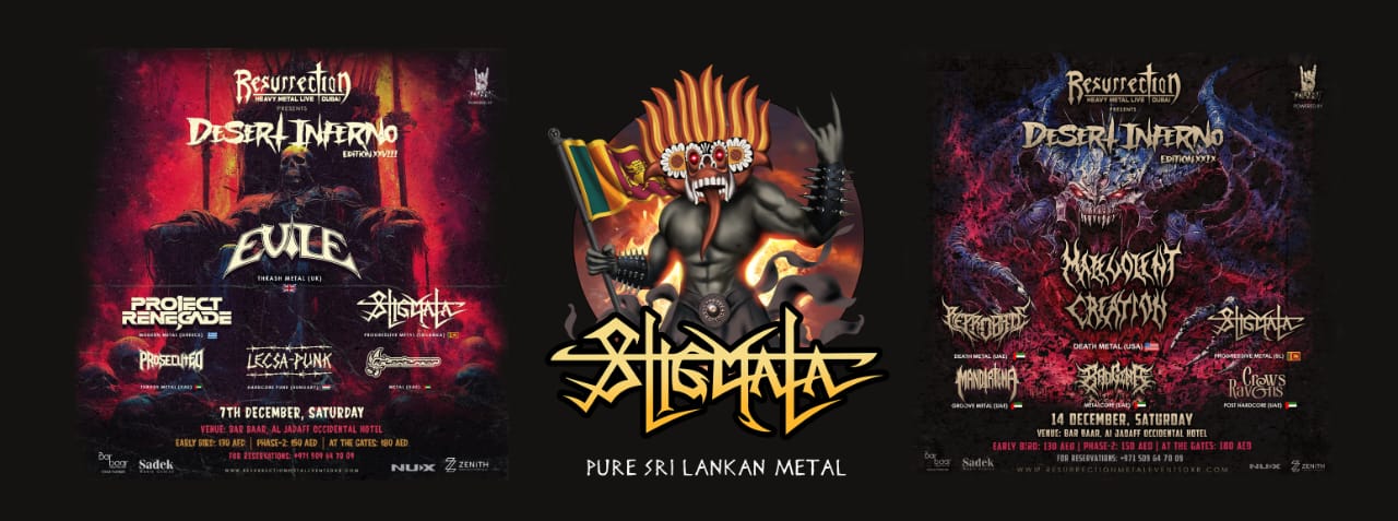 CEYLONESE UNLEASH IN THE MIDDLE EAST: STIGMATA TO TAKE LANKAN METAL TO DUBAI’S DESERT INFERNO