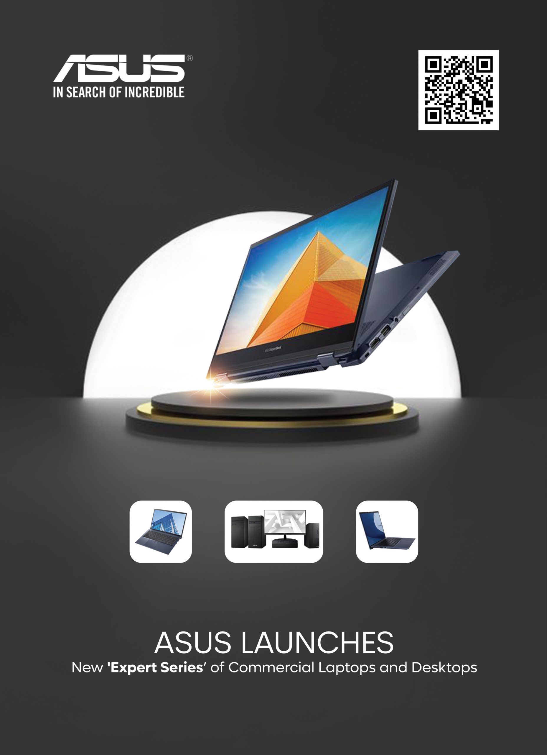 ASUS unveils new laptops and desktop models for business and professional users under its “Expert series”