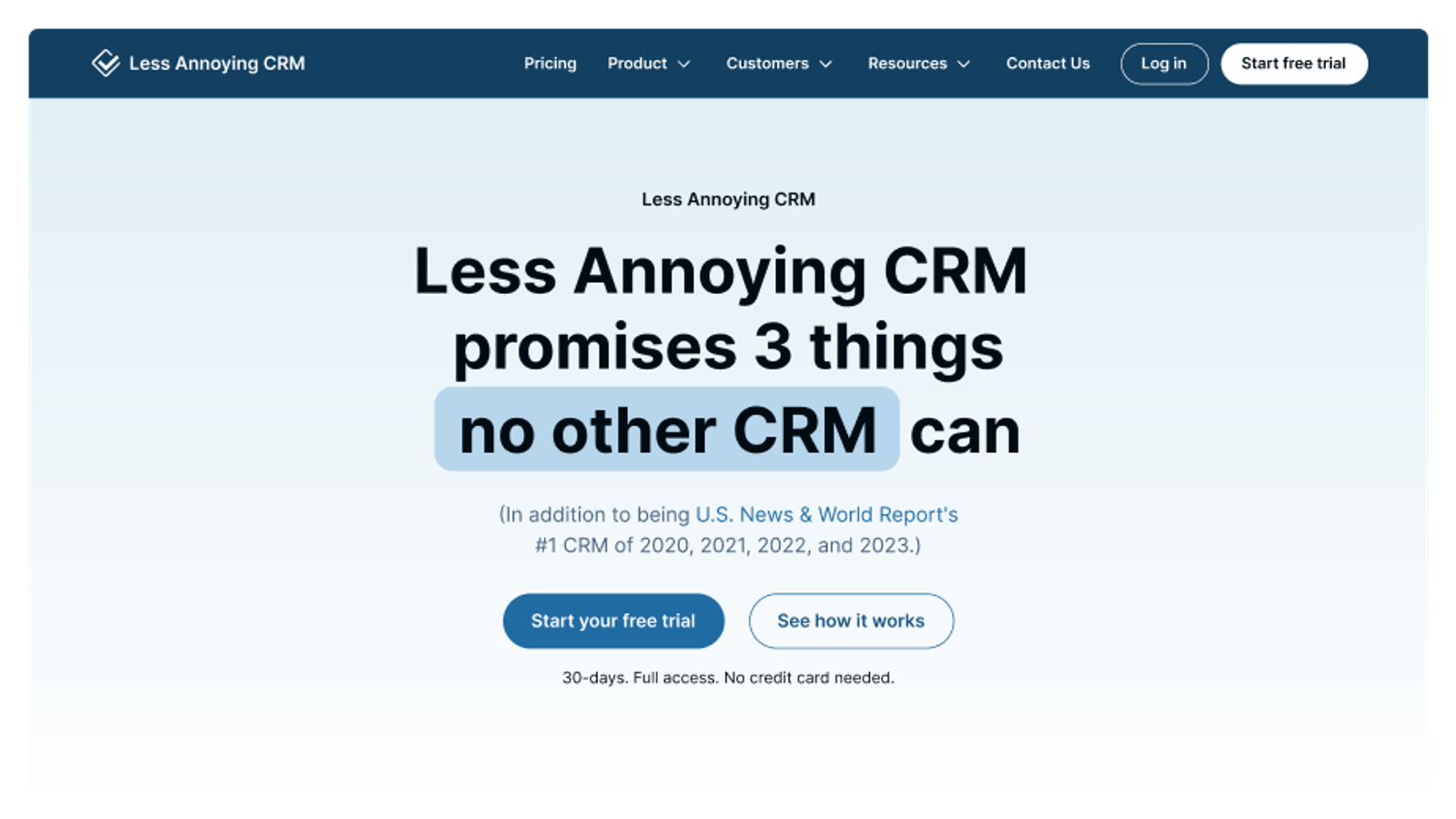 Less Annoying CRM project screenshot 4