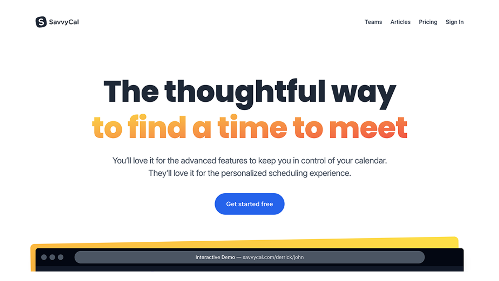 SavvyCal project screenshot 2