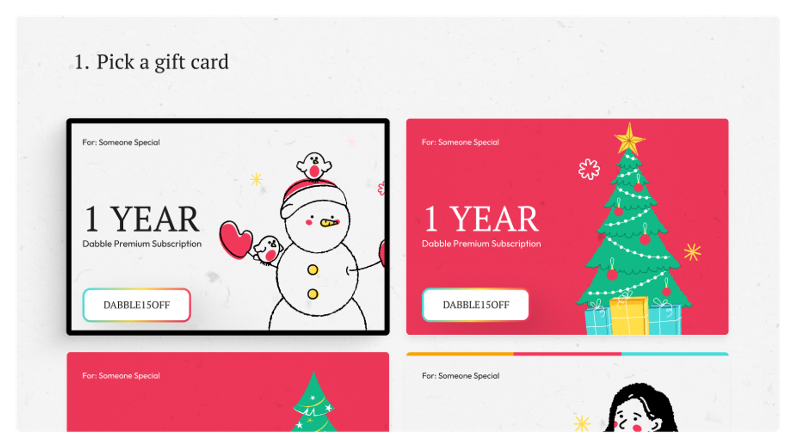 Dabble Black Friday project screenshot 3