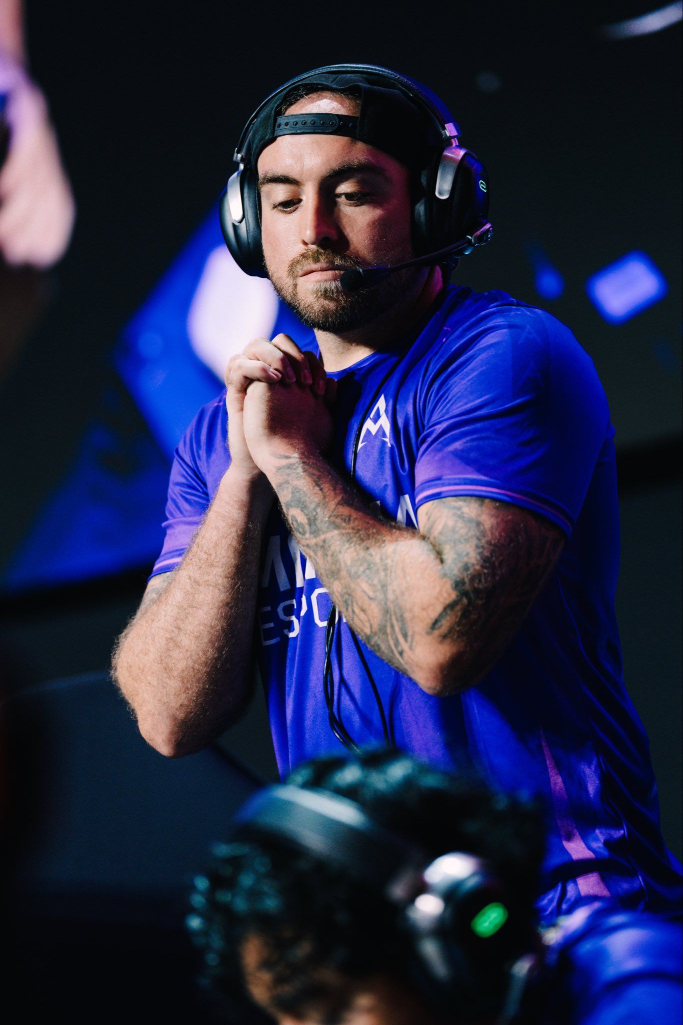 An Amnesia member on stage at the Challengers Finals