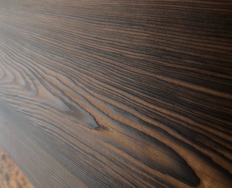 Wire brushed redwood