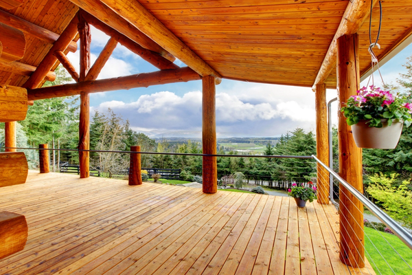 Porch and Deck Ideas for Log Homes