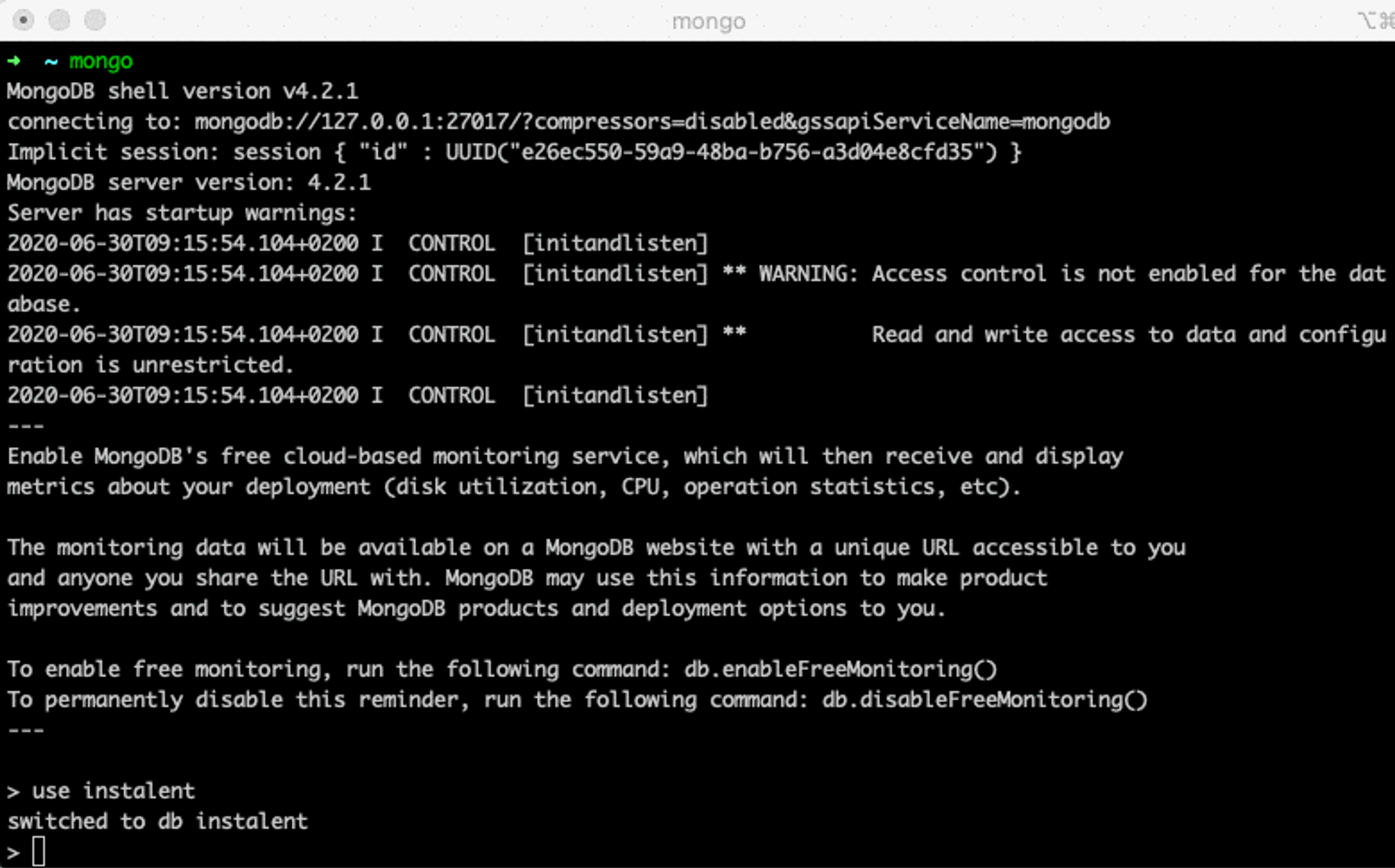 la méthode createIndex permet de créer un nouvel index sur une collection depuis le shell