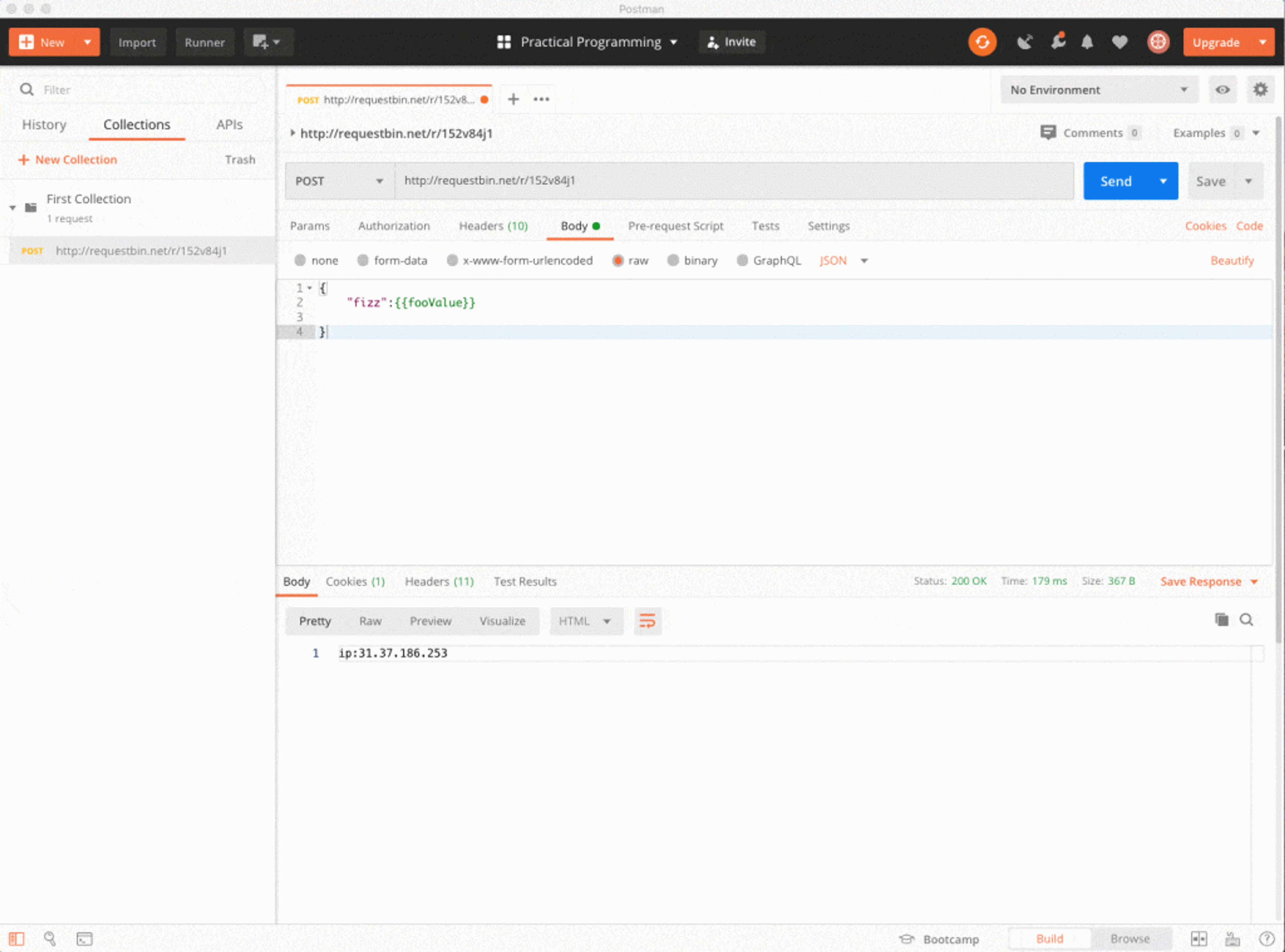 Comment définir une variable globale dans postman