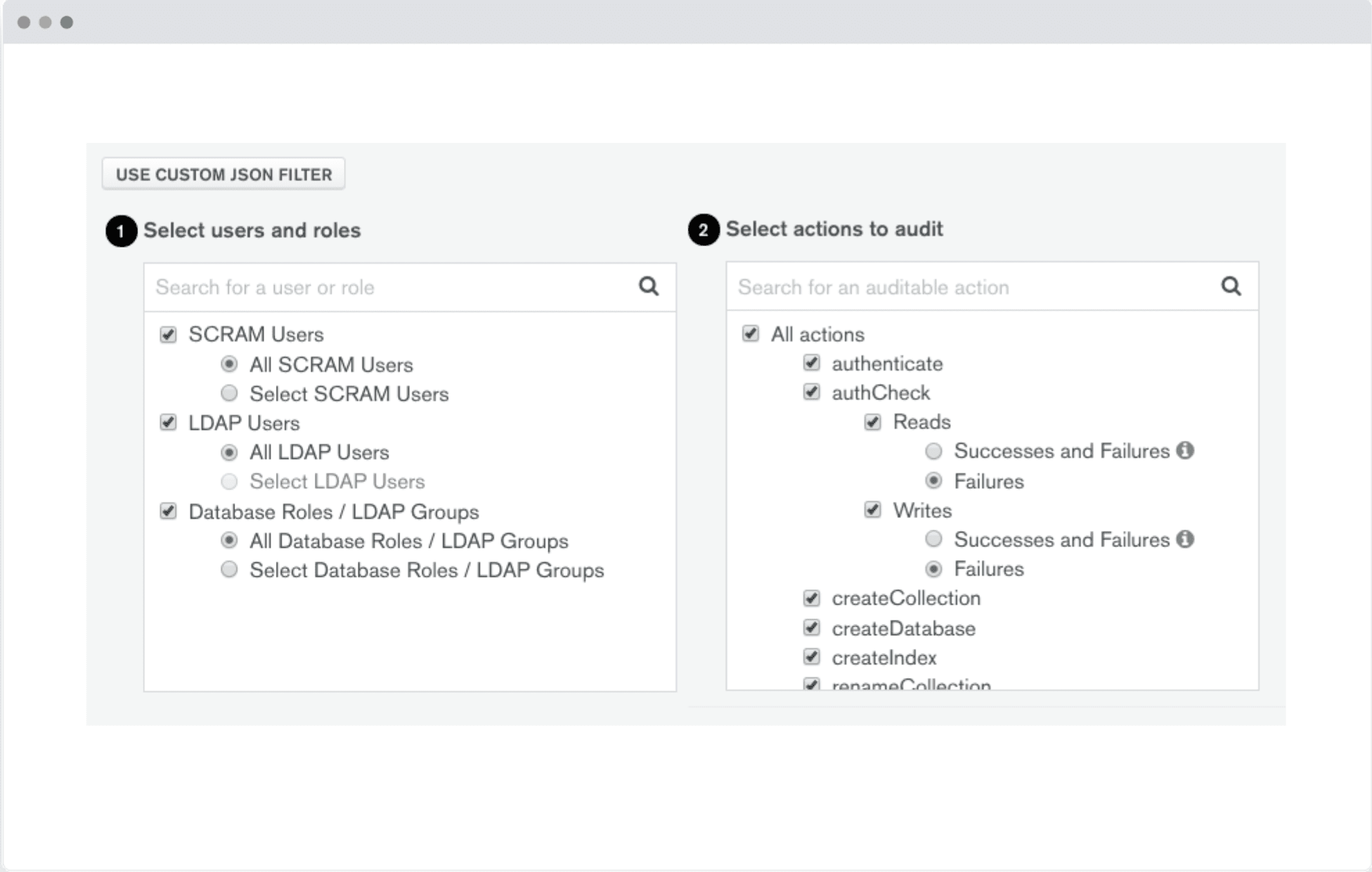 Grâce à Atlas, vous pouvez auditer les actions qui ont été faites sur le cluster