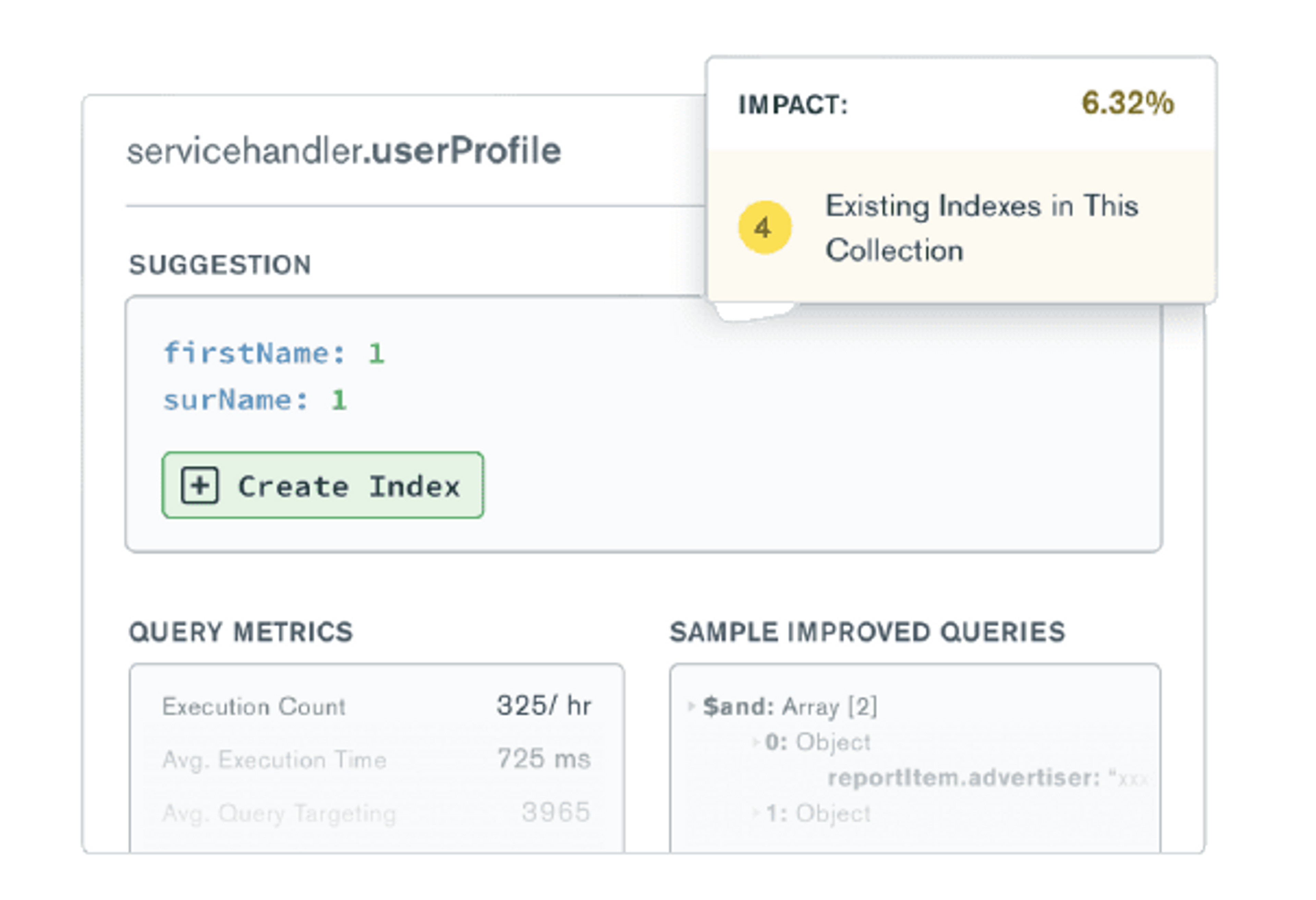 Grâce au Performance Advisor sur Atlas, vous bénéficiez de conseils afin d'optimiser la création d'index