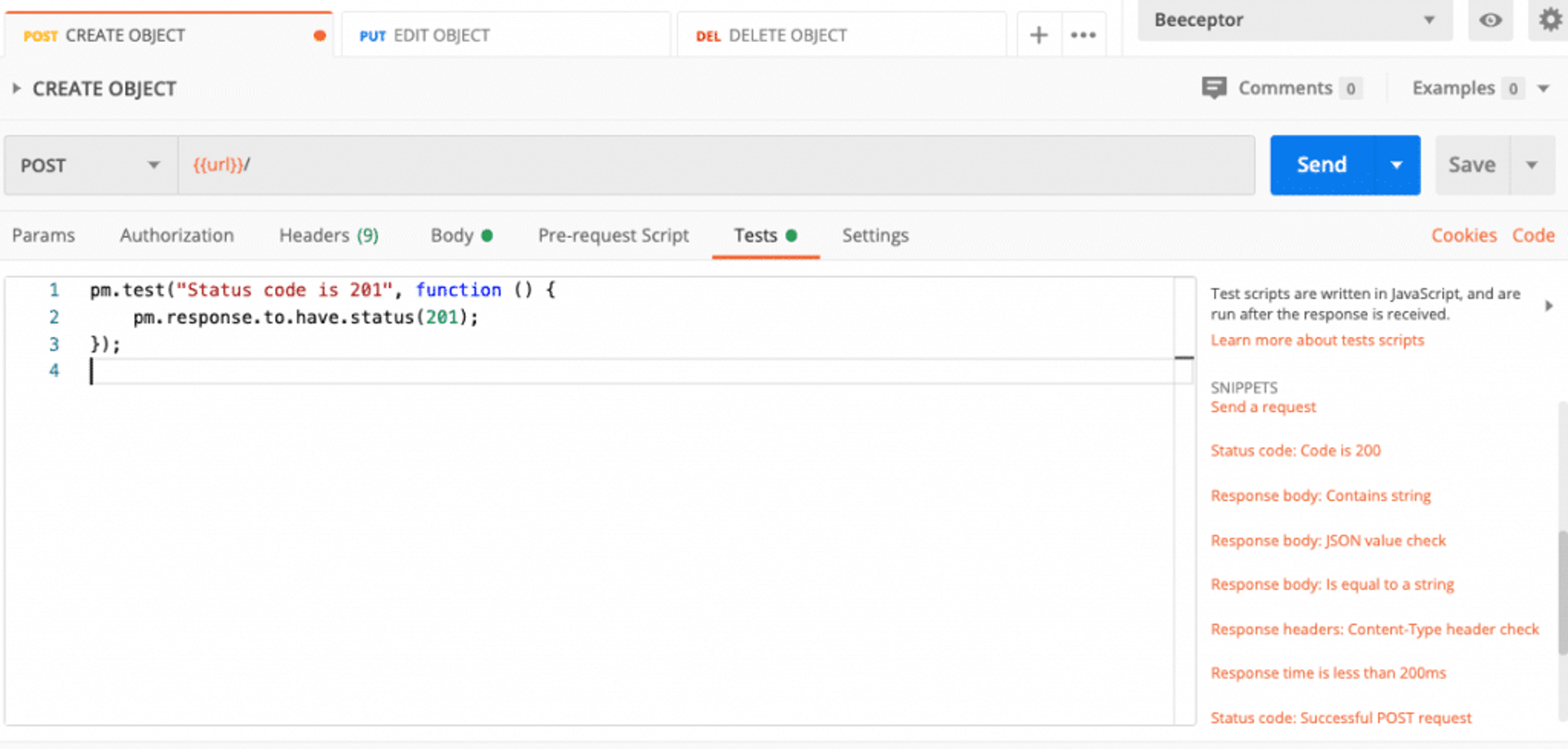 Exemple de test automatisé pour un test API via postman