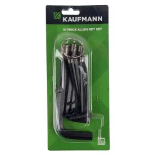 Kaufmann Allen Key Set 10 Pcs 1 16-1 2 Inch