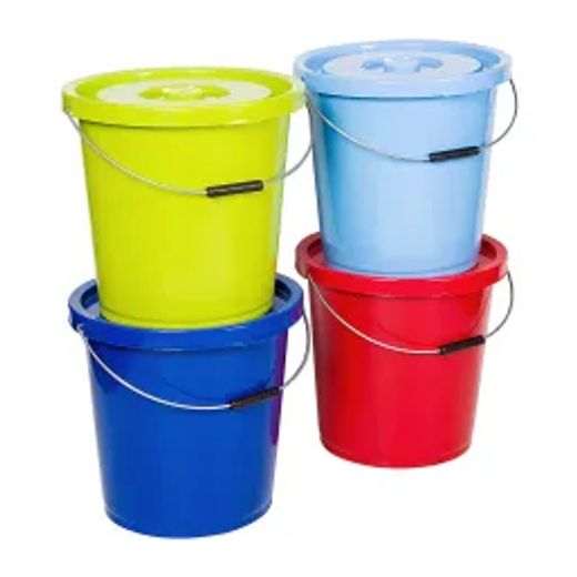 Contour Bucket Plas With Lid And Steel Handle 20L