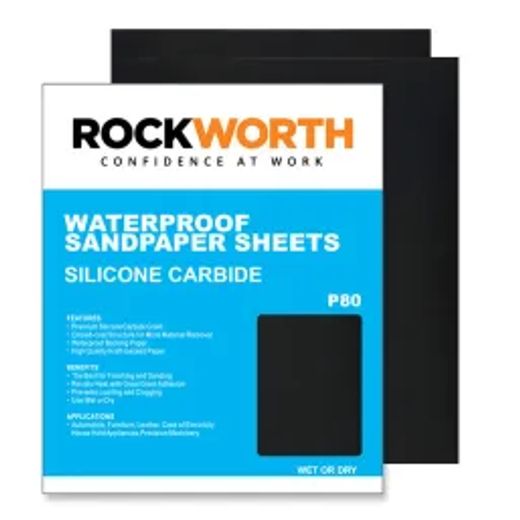 Rockworth Water Paper Sheets - P80 (50 Pack)