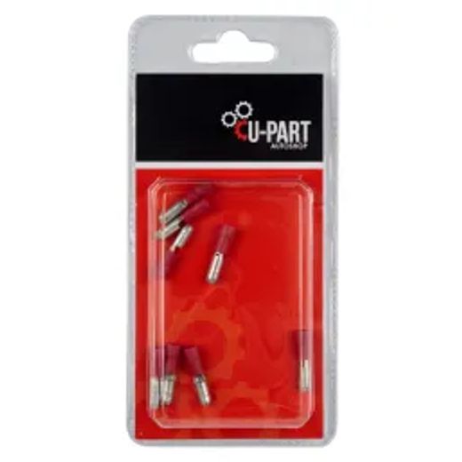 U-Part Terminal Red Male Bullet 0.5-1.5Mm 4Mm