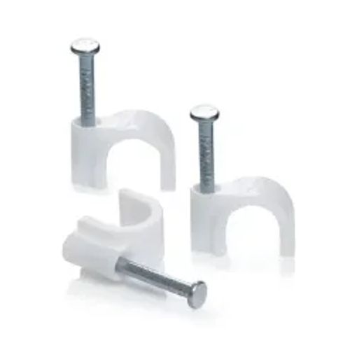 United Electrical Cable Clips Round 10Mm 100 Pk Wh