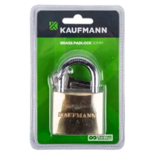 Kaufmann Padlock Brass 50Mm