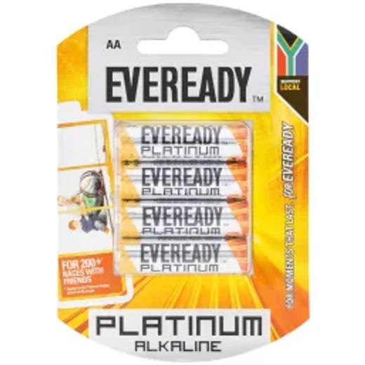 Eveready Battery Platinum Alkaline Aa 4 Pack