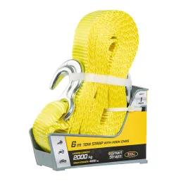 Tow Straps + Hooks Yel 6M