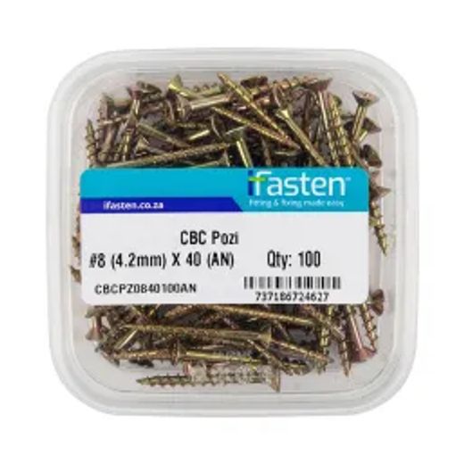 Ifasten Cbc Pozi No8 4.2Mmx40Mm 100 Pt