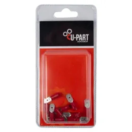 U-Part Terminal Red Male Tab 0.5-1.5Mm 6.3Mm