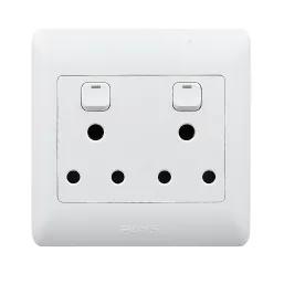 Nexus Socket Switch With Cover 16Amp 4X4 Double