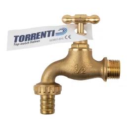 Torrenti Bibcock Tap Brass Std 15Mm X 1 2Inch