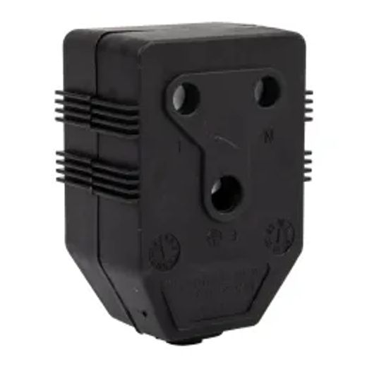 Nexus Janus Coupler Dbl Pvc 16A Blk Pp