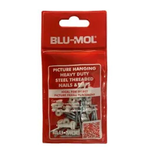 Blu-Mol Heavy Duty Steel Threaded Nails &Caps 22Mm