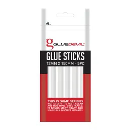 Gluedevil Glue Sticks 12Mm X 150Mm 5 Sticks