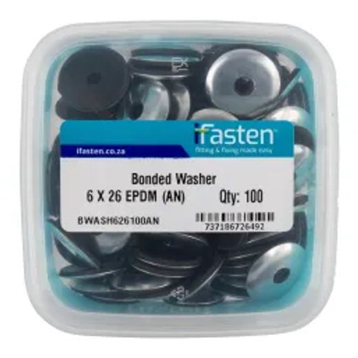 Ifasten Washer Bonded Epdm 6X26Mm 100 Pt