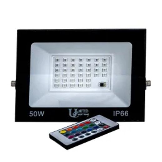 United Electrical Rgb Floodlight 50W With Remote