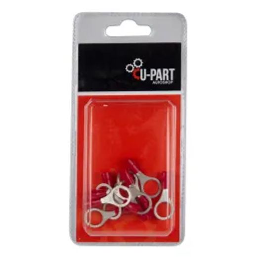 U-Part Terminal Red Ring Lug 0.5-1.5Mm 10Mm