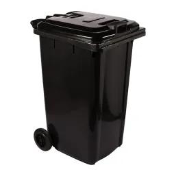 Refuse Wheely Bin Non Sabs Rec Hallo Ax Black 240L