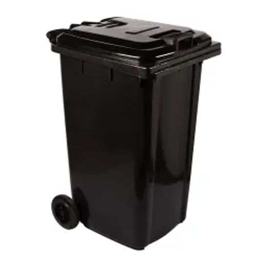 Refuse Wheely Bin Non Sabs Rec Hallo Ax Black 240L