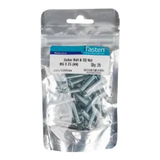 Ifasten Bolt And Nut Gutter M6X25Mm 25 Pp