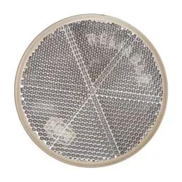 Reflector Round Centre Bolt Wht 60Mm