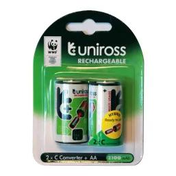 Uniross Battery Rechar C Cap Max 2100 Mah 2 Pack