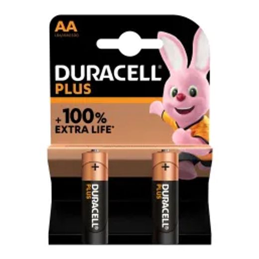 Duracell Battery Plus Alkaline Aa 2 Pack