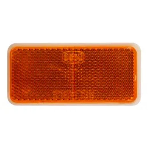 Square Reflector Stick-On Amber 90Mm