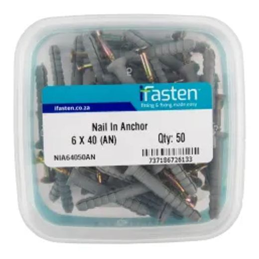 Ifasten Nail In Anchor 6Mmx40Mm 50 Pt