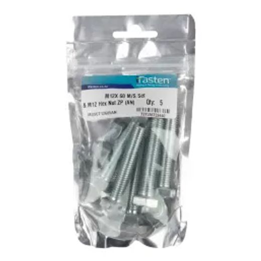 Ifasten Set Screw Ms And Nut Zp M12X60Mm 5 Pp