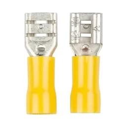 Terminal Yellow Female Rec Push On 4.0-6.0Mm 9.5Mm