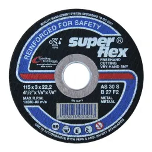 Superflex Cutting Disc Flat Steel 115X3Mm B