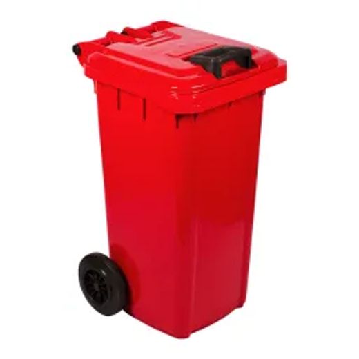 Refuse Wheely Bin Non Sabs Virgin Red 80L