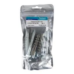Ifasten Coach Screw M12X90Mm & Wall Plug Grey 5 Pp