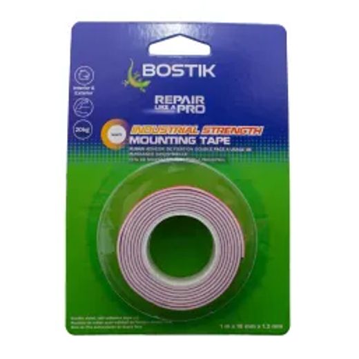 Bostik Indust Mounting Tape Roll 1M X 18Mm X 1.2Mm